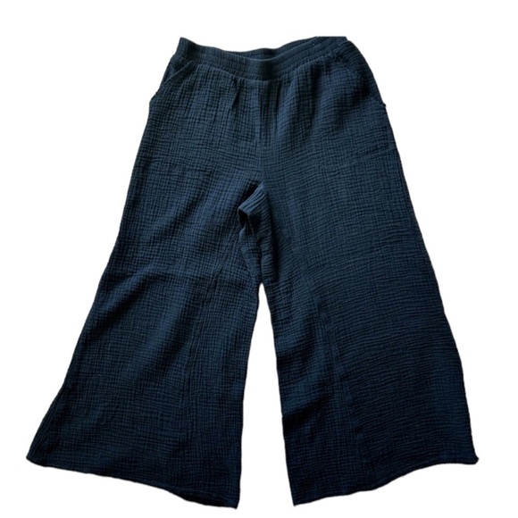 ivy jane Pants - 🌺IVY JANE Gauzy Cotton Wide Leg Cropped / Culottes / Pants in Black Size Small🌺